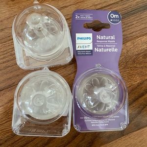 5 Phillips advent natural response baby infant bottle nipples 0M size 1